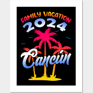 Family Vacation 2024 Cancun Matching Group Summer Vacation Posters and Art